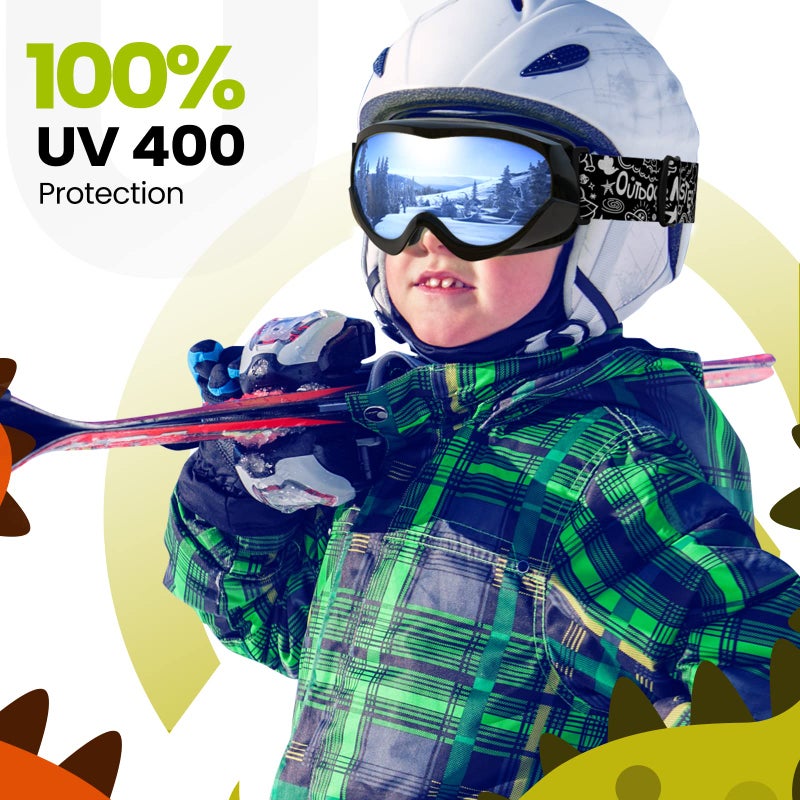 OutdoorMaster Kids Ski Goggles, Snow Goggles for Boys & Girls with 100% UV Protection - VLT 10.1% - Image 3